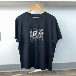 All Saints Graphic Black Tee